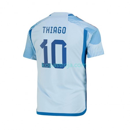 Billiga Fotbollströjor Spanien Thiago 10 Borta tröja WM 2022 Kortärmad